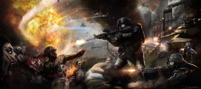 Concept art for the movie adaptation of Max Brook's World War Z